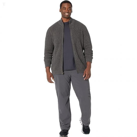 L.L.Bean Organic Cotton Full Zip Sweater - Tall Dark Cinder ID-BxNxEY67