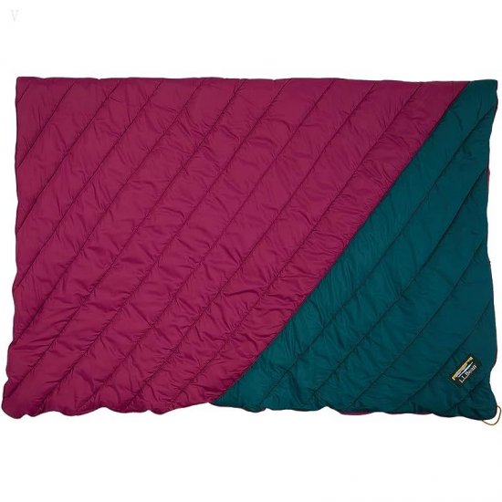 L.L.Bean Mountain Classic Camp Blanket Spruce/Rich Berry ID-v6m9RnTB