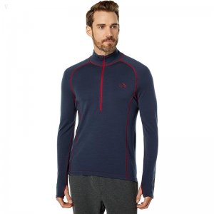 L.L.Bean Cresta Midweight 250 1/4 Zip Top Carbon Navy ID-8T9TaTcd