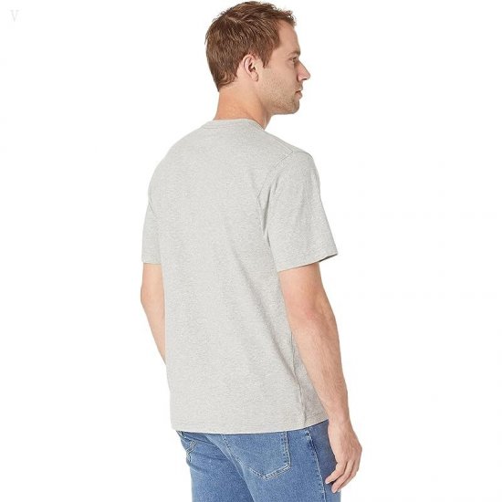 L.L.Bean Carefree Unshrinkable T-Shirt without Pocket Short Sleeve Charcoal Heather ID-tf3341z1