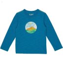 L.L.Bean Graphic Tee Glow in the Dark Long Sleeve (Little Kids) Marine Blue Above The Clouds ID-6tp47waL