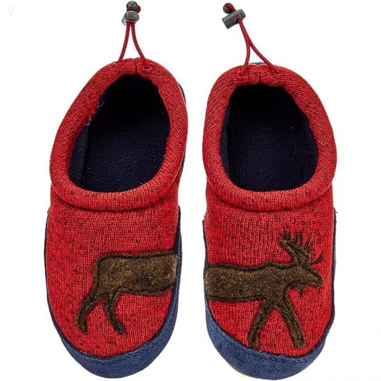 L.L.Bean Sweater Fleece Slipper Motif (Toddler/Little Kid/Big Kid) Deep Garnet Moose ID-KtDdzQ86