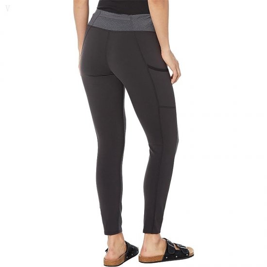 L.L.Bean Petite Boundless Performance Pocket Tights Color-Block Charcoal Heather/Classic Black ID-aM79Pp6g