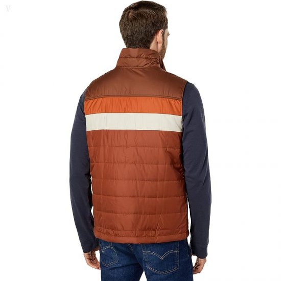 L.L.Bean Mountain Classic Puffer Vest Color-Block Dark Russet/Dark Barley ID-7pBg7dMi