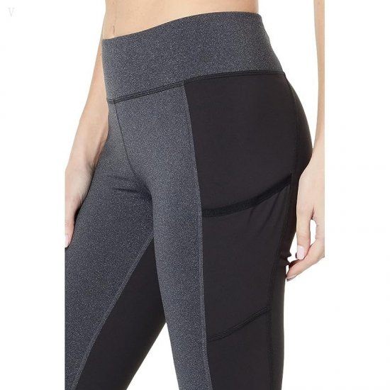 L.L.Bean Boundless Performance Pocket Tights Color-Block Charcoal Heather/Classic Black ID-knWbJVCP