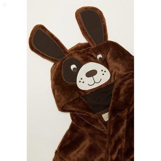 L.L.Bean Cozy Animal Robe (Big Kids) Dark Barley ID-YA22ylyS