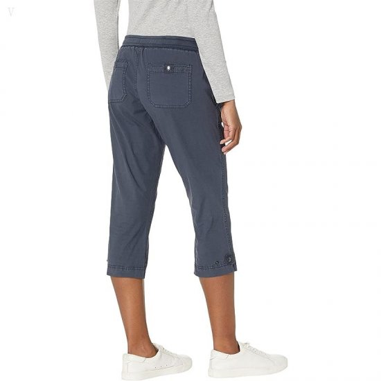 L.L.Bean Petite Ripstop Pull-On Capri Pants Carbon Navy ID-pM73JaqB