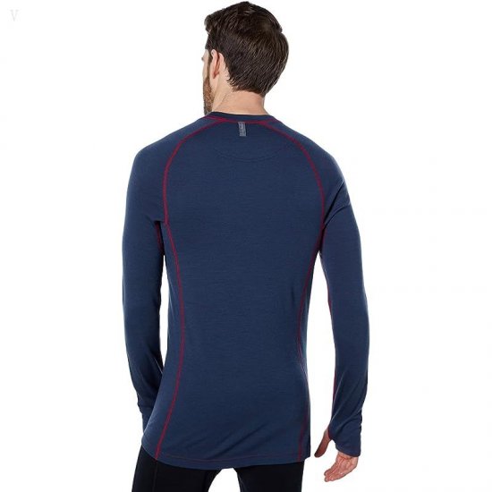 L.L.Bean Cresta Wool Midweight 250 Crew Top - Tall Carbon Navy ID-Y4sKZ68w