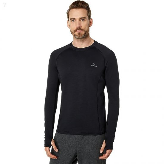 L.L.Bean Heavyweight Base Layer Crew Long Sleeve Black ID-qJMmaSHO