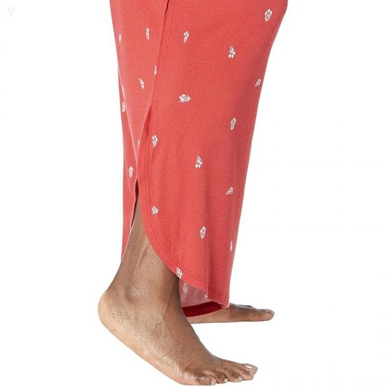 L.L.Bean Plus Size Restore Sleep Pants Print Deep Coral Print ID-Yh818bnU