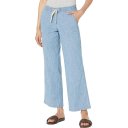 L.L.Bean Lakewashed Pull-On Chambray Wide Leg Pants Chambray ID-z1uHETtu