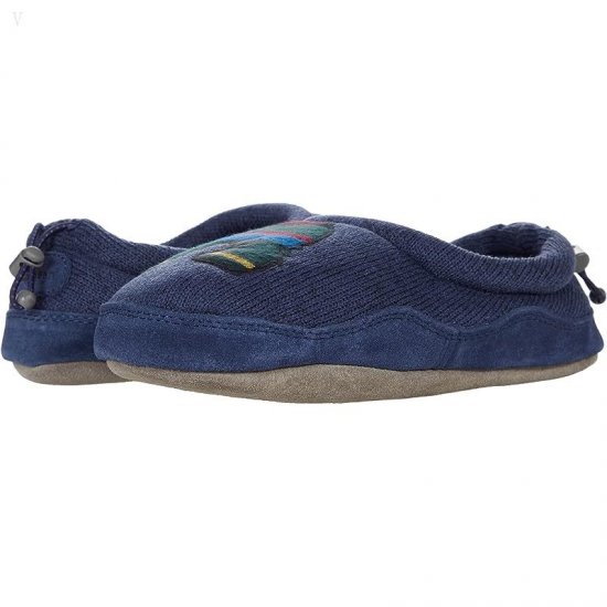 L.L.Bean Sweater Fleece Slipper Motif (Toddler/Little Kid/Big Kid) Bright Navy Polar Bear ID-d0XuFSPu