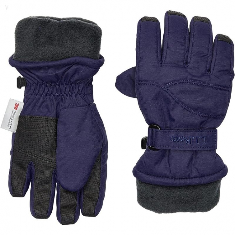 L.L.Bean Kid??s Cold Buster Waterproof Gloves Deepest Blue ID-NJhlYx2W - Click Image to Close