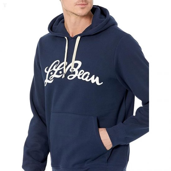 L.L.Bean 1912 Sweatshirt Hooded Logo Classic Navy ID-9XAifgZg