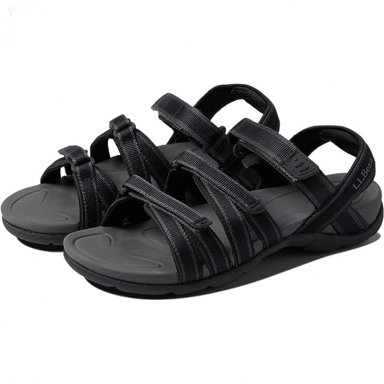 L.L.Bean Boothbay Sandal Webbing Black ID-lmWhpIuy - Click Image to Close