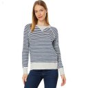 L.L.Bean Organic Cotton Slub Crew Neck Sweatshirt Sweater Stripe Navy Stripe ID-RqPnfptx