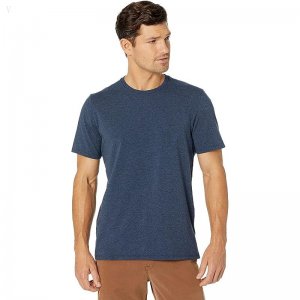 L.L.Bean Comfort Stretch Pima Short Sleeve Tee Shirt Dark Indigo Heather ID-7UU72Nfo