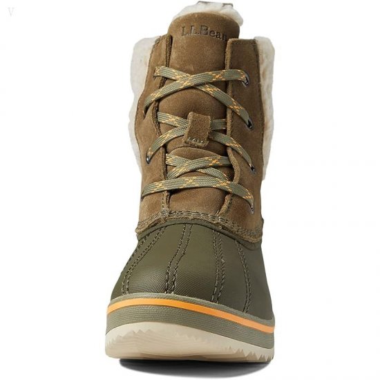 L.L.Bean Rangeley Sherpa Boot (Toddler/Little Kid/Big Kid) Peat Moss/Kelp Green ID-bSfn1NMI