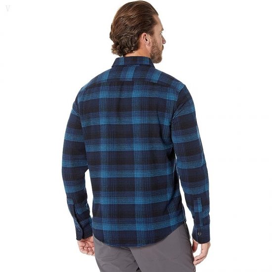 L.L.Bean Signature Chamois Plaid Nautical Navy ID-hKKbEzfq