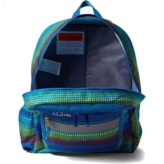 L.L.Bean Kids Original Backpack Print Cerulean Blue Dots ID-oHXfCPiE
