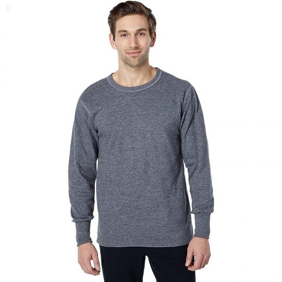 L.L.Bean Double Layer Thermal Crew Neck Charcoal Heather ID-0aab7XsB