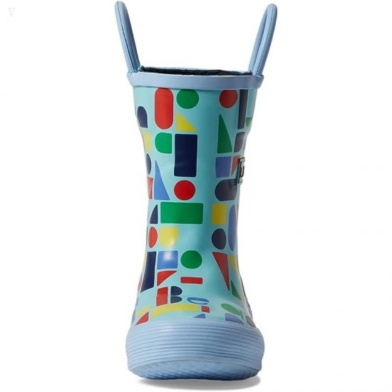 L.L.Bean Puddle Stompers Rain Boots Print (Toddler/Little Kid) Deep Sapphire Shark Geo 1 ID-LbkVZz1W