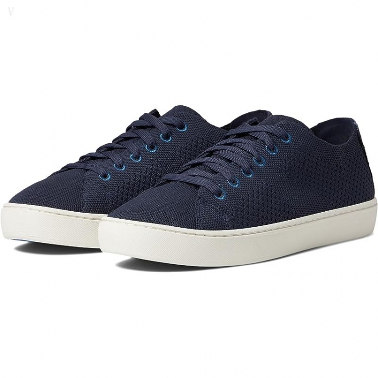 L.L.Bean Eco Bay Knit Sneaker Lace-Up Classic Navy ID-JxGw3lSw - Click Image to Close