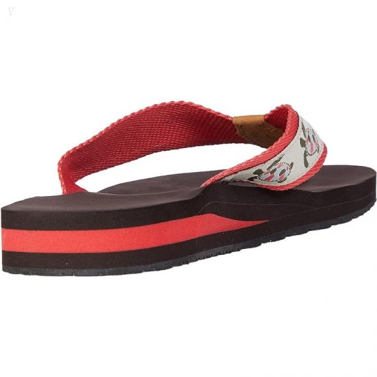 L.L.Bean Classic Maine Isle Flip-Flop 3 Motif Turtle/Natural ID-OICn2FPa