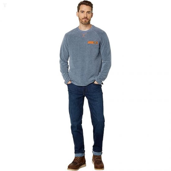 L.L.Bean Tumbled Sherpa Crew Mallard Blue ID-a72291kz