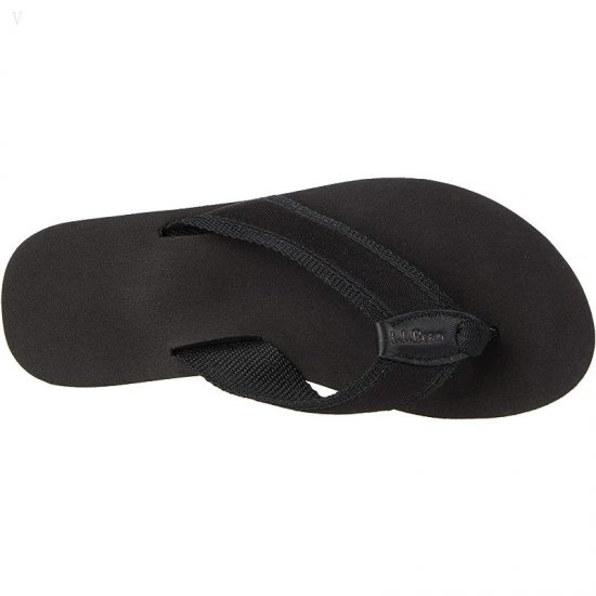 L.L.Bean Classic Maine Isle Flip Flop II Black ID-AmvgX5eD