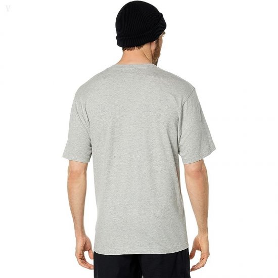 L.L.Bean Carefree Unshrinkable Tee with Pocket Short Sleeve Gray Heather ID-yutFdarE