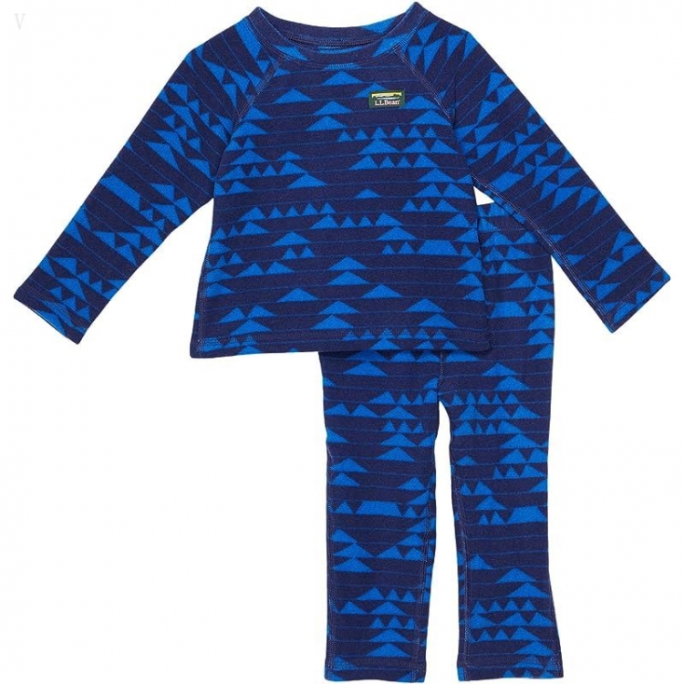 L.L.Bean Fitness Fleece Long Sleeve Tee/Pants Set Print (Infant) Deep Sapphire/Mountain Print ID-Mj6ha4oH - Click Image to Close