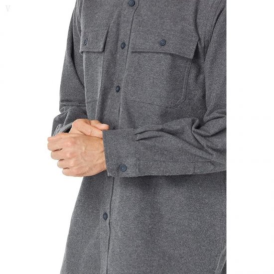 L.L.Bean Chamois Shirt Regular Charcoal Gray Heather ID-AbPDSE1H