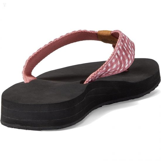 L.L.Bean Classic Maine Isle Flip-Flop 3 Woven Print Mineral Red Gingham ID-eaYhCp28