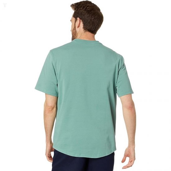 L.L.Bean BeanBuilt Cotton Pocket Tee Short Sleeve Sea Pine ID-6bCzvo8C