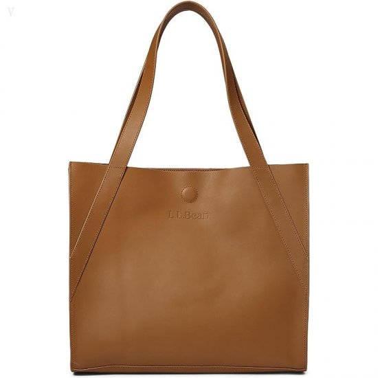 L.L.Bean Stonington Full Grain Leather Tote Bag Camel ID-eCYkUeBO