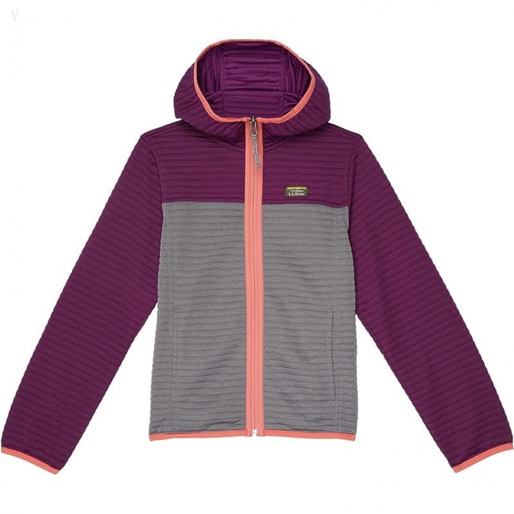 L.L.Bean Airlight Full Zip Color-Block (Big Kids) Royal Plum ID-3j4SGkj4 - Click Image to Close