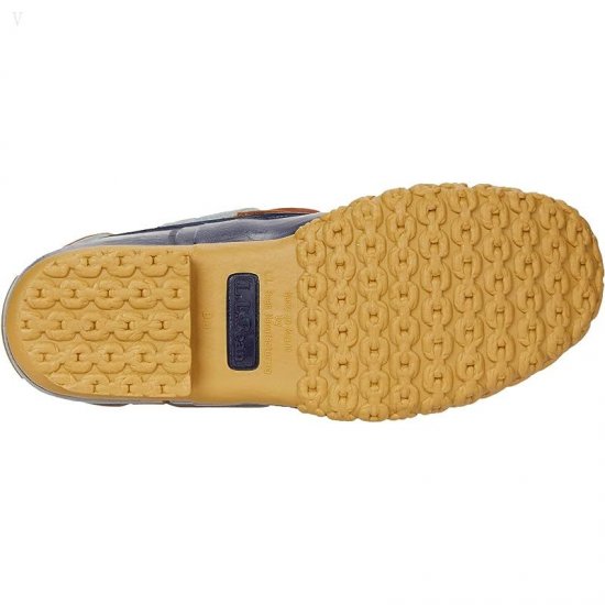 L.L.Bean Bean Boots Rubber Moc Tan/Navy ID-MYRe99Jv