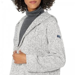 L.L.Bean Lightweight Sweater Fleece Cardigan Light Gray Heather ID-yCzfOfTa