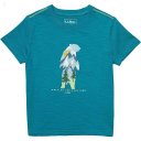 L.L.Bean Graphic Tee Glow in the Dark (Little Kids) Teal Blue Bear ID-Ec5KwLu4