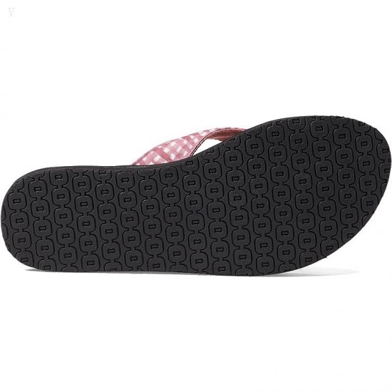 L.L.Bean Classic Maine Isle Flip-Flop 3 Woven Print Mineral Red Gingham ID-eaYhCp28