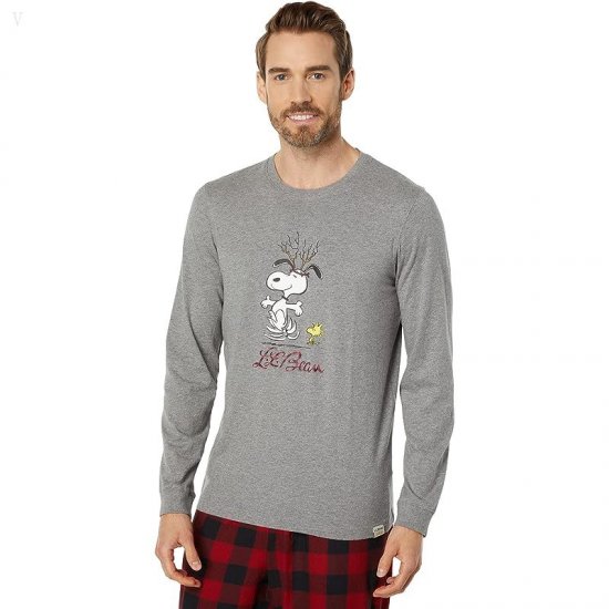 L.L.Bean L.L.Bean x Peanuts Camp Pajama Set Snoopy Deep Red Buffalo ID-An8pGYw4