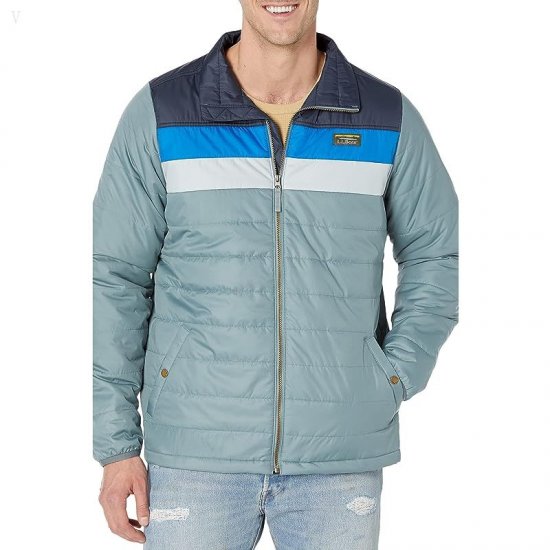 L.L.Bean Mountain Classic Puffer Jacket Color-Block - Tall Forest Gray/Carbon Navy ID-8TRVoiMm