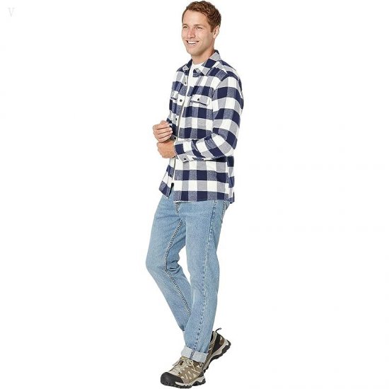 L.L.Bean Organic Flannel Shirt Slightly Fitted Regular Bright Navy ID-kDVkBl3B