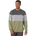 L.L.Bean 1912 Sweatshirt Crew Neck Color-Block - Tall Deep Olive/Charcoal Heather ID-1CzfTLKW