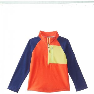 L.L.Bean Fitness Fleece 1/4 Zip (Big Kids) Cherry Tomato/Night ID-Z0XaO4cr
