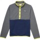L.L.Bean Quilted Snap 1/4 Pullover (Big Kids) Charcoal Heather/Nautical Navy ID-bWH6467Z