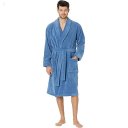 L.L.Bean Organic Terry Cloth Robe Regular Rustic Blue ID-WPTmZOPg