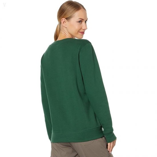 L.L.Bean 1912 Crew Neck Sweatshirt Logo Camp Green Script Logo ID-U71eFhBn