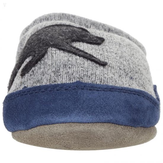 L.L.Bean Sweater Fleece Slipper Motif (Toddler/Little Kid/Big Kid) Gray Heather Dog ID-FlJVEKID